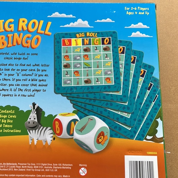 PB & Play “Big Roll Bingo” Game for Kids NWOT - Picture 4 of 8
